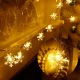 LED Snowflake String Lights, 20 LED, 3m, Warm White