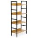 Industrial Wood and Metal Shelving Unit, Loft Style Bookcase ModernHome