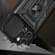 Triecienizturīgs vāciņš iPhone 13 Pro Max ar kameras aizbīdni, Hybrid Armor Camshield, zils
