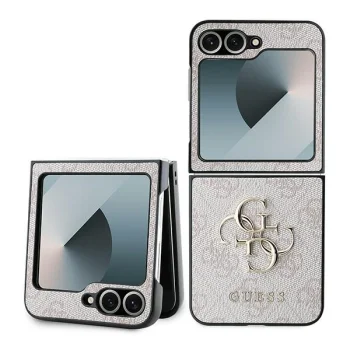 Чехол Guess Leather 4G Metal Logo для Samsung Galaxy Z Flip 6, Розовый
