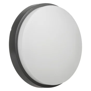 Maclean MCE342 LED Wall & Ceiling Lamp, 15W, 1100lm, IP54, Grey