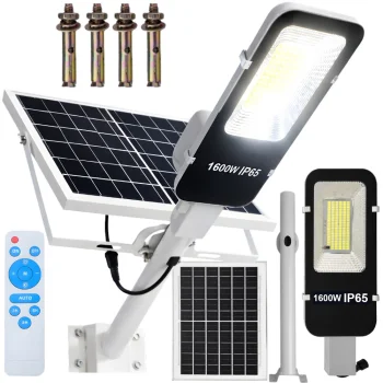1600W Solar Street Lamp 154 LED with Dusk Sensor & Remote