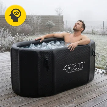 Надувная ледяная ванна 4FIZJO Drop-Stitch овальная 150x80x75 см, черная