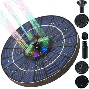Gotel Q33B Floating Solar Fountain with RGB Illumination, 18 cm