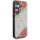 Guess Leather 4G Flowers Print MagSafe vāciņš Samsung Galaxy S25, rozā
