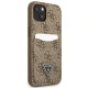 Apple iPhone 13 mini Guess 4G Triangle Logo Cardslot vāciņš maciņš - brūns | Phone Case Cover