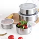Набор кухонных мисок с крышками, 5 шт., нержавеющая сталь