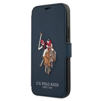 Apple iPhone 12 / 12 Pro 6.1" US Polo Embroidery Collection Book Case Cover (USFLBKP12MPUGFLNV), Navy | Telefona...