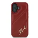 Karl Lagerfeld iPhone 16 vāciņš Diagonal Quilted Script, sarkans
