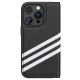 Adidas iPhone 14 Pro atverams vāciņš maciņš grāmatiņa OR Booklet PU, melns/balts