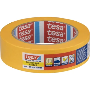 Малярная лента Tesa Professional 4344 50 м x 30 мм, желтая