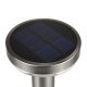 Maclean MCE465 C/M LED solārā lampa ar sensoru, 3 režīmi, IP44, hromēta matēta