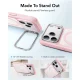 Чехол ESR Classic Hybrid Kickstand MagSafe для iPhone 18 Pro / 17 Pro, матовый розовый