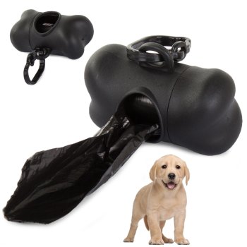 Dog Poop Bag Dispenser with One Roll of Bags