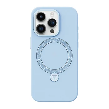 Joyroom Dancing Circle vāciņš iPhone 14 Pro Max ar MagSafe, zils