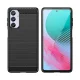 Elastīgs vāciņš Samsung Galaxy M54 ar oglekļa šķiedras rakstu, melns