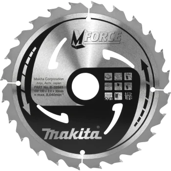 Пильный диск Makita B-32041 M-FORCE, 190 x 30 мм, 24 зуба