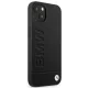 BMW iPhone 14 Plus vāciņš Leather Stamp, melns