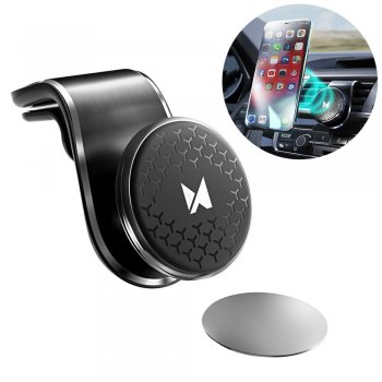 Wozinsky Universal Magnetic Car Bracket Mount Phone Holder for Air Outlet, Black | Auto Telefona Turētājs...