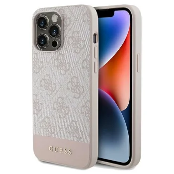 Чехол Guess 4G Stripe для iPhone 14 Pro розовый