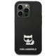 Karl Lagerfeld Silicone Choupette Body vāciņš iPhone 14 Pro, melns
