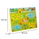 Magnetic Maze Board Game Farm, Wooden Travel Toy for Kids, 2 Players