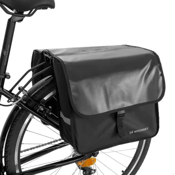 Двойная велосипедная сумка на багажник Wozinsky WBB34BK 28L, черная