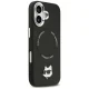 Karl Lagerfeld iPhone 17 vāciņš Choupette Pin MagSafe, melns