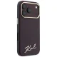 Чехол Karl Lagerfeld Saffiano Small Script MagSafe для iPhone 17/18 Pro Max, бордовый