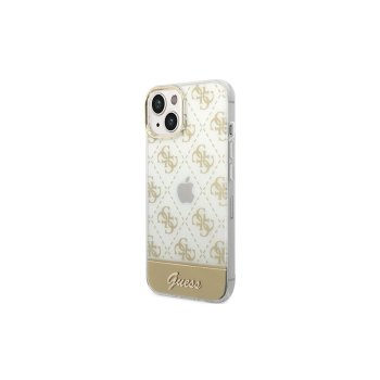 Guess iPhone 14 Pro Max vāciņš 4G Pattern Script, zelta