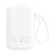 Baseus QPow 2 30W 10000mAh portatīvais lādētājs ar iebūvētiem USB-C kabeļiem - Balts | Power Bank With Built-In...