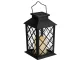 Dekoratīva LED laterna ar sveci, 28 x 14 x 14 cm, melna