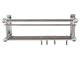 Hanging Bathroom Shelf with Towel Rails, Silver