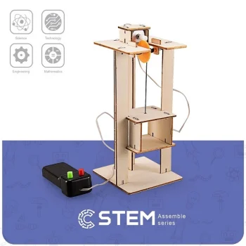 Деревянный конструктор Лифт, обучающая STEM-игрушка