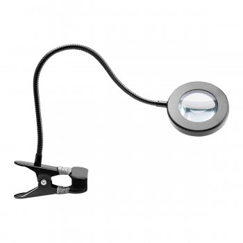 Regulējama LED USB kosmētiskā lampa ar palielināmo stiklu, galda lampa ar klipsi, lasīšanas gaisma | Clip-On LED...