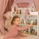 Деревянный кукольный домик LULILO Peonio с LED подсветкой, 70 см, розовый