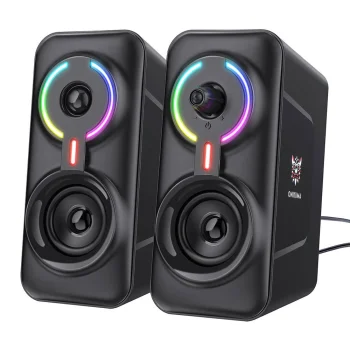ONIKUMA L6 spēļu skaļruņi ar Bluetooth 5.0 un RGB apgaismojumu, melni