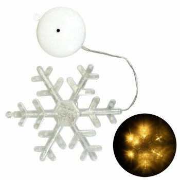 LED Snowflake Christmas Window Light ZD169, Warm White