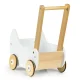 Деревянная коляска для кукол ECOTOYS, ходунок-толкатель