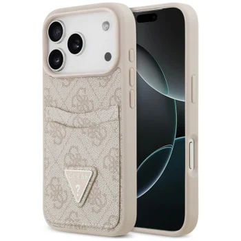 Guess 4G nauble Card Triangle ümbris iPhone 18 Pro Max / 17 Pro Max, roosa