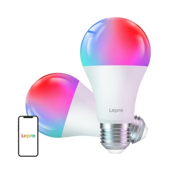 Lepro B2-2 E27 Wi-Fi LED Bulbs, 1100 lm, 2-Pack