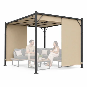 Садовая пергола MultiGarden 3x4 м, стальная, бежевая