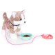 Interactive Walking Husky Toy Dog on Leash Sings Melodies and Wags Tail