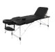 4FIZJO Foldable Aluminum Massage Table with Adjustable Top, 3 Sections, Black