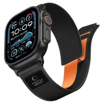 Tech-Protect Nylon Elite kellarihm Apple Watch 44/45/46/49 mm, must-oranž