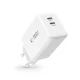 Сетевое зарядное устройство Tech-Protect NC45W-GAN 2xUSB-C 45W, белое