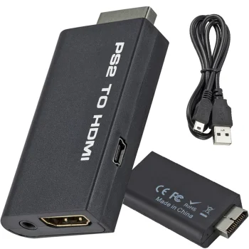 Адаптер PS2 на HDMI со звуком для PlayStation 2, черный