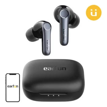 Bezvadu austiņas EarFun Air Pro 4 Bluetooth 5.4 ANC Melnas