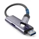 Tech-Protect UltraBoost SD/micro SD karšu lasītājs Lightning / USB-A, Pelēks