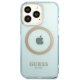 Guess Gold Outline Translucent MagSafe vāciņš iPhone 13 / 13 Pro - zils